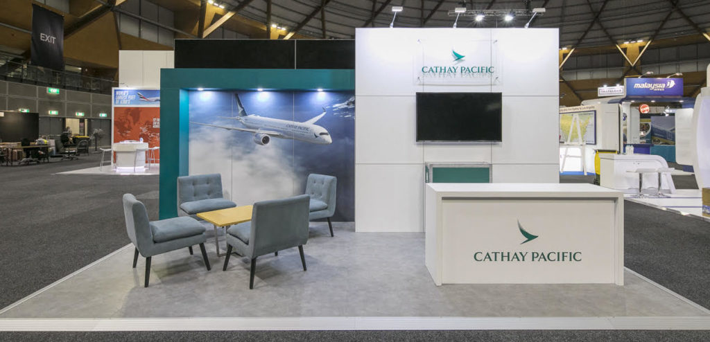 exhibition stand - Cathay Pacific